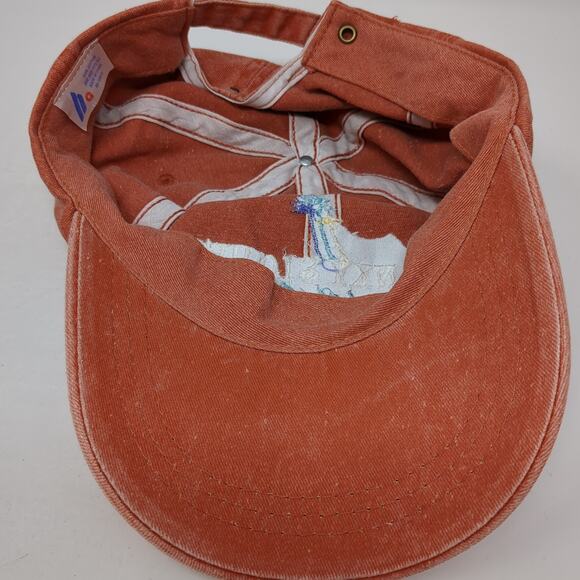 Franky & Louie's Lake Of The Ozarks Slideback Baseball Cap Orange One Size Ha - Picture 7 of 9